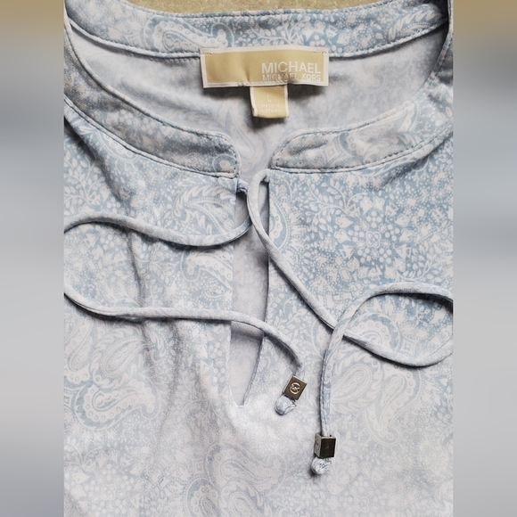 Michael Kors blue paisley dress size L - Picture 11 of 12